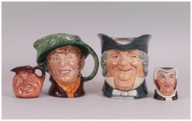 Royal Doulton Character Jugs (4) in total. 1. Arriet D6208 6.5 inches high. 2. Parson Brown D5486