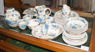 Collection of 'Regency' Patent Masons Ware including cups, saucers, side plates, rectangle serving