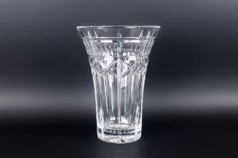 Waterford Fine Quality Cut Crystal Vase, Impressive Design. Waterford Signature to Underside of