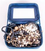 Jewellery Box Containing A Mixed Lot Of Necklaces, Beads And Earrings