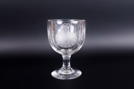 A Glass ' Rummer ' Etched with Charles Brandon, Duke of Suffolk. The Second Husband of Mary,