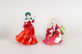Royal Doulton Figurines 1. Lydia HN 1908. Issued 1935-1995. Height 4.75 inches. 2. 'Wintery  Day' HN