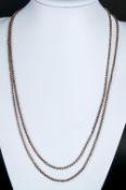 Victorian 9ct Gold Guard Chain Marked 9ct. 56'' in length. 21 grams. c1860