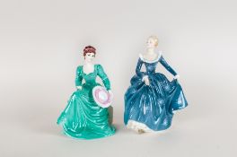 Royal Doulton Figurines 1. Fragrance HN 2334. Designer M Davies. Height 7.25 inches. 2. Coalport