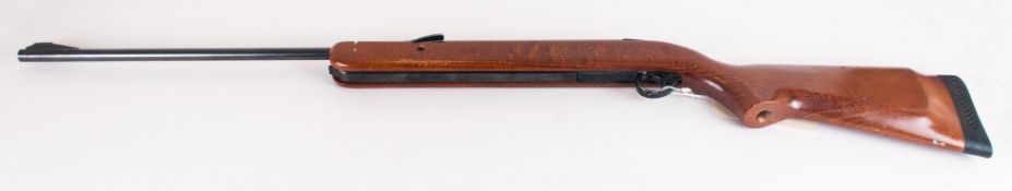 BSA - Modern Single Shot Airsporter Rifle. 22 Cal. Features Under Lever and Tap Loader. Length 44