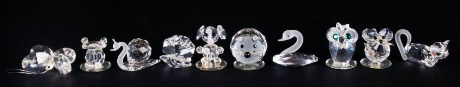 AB Glassware Animal Figures in box (some slight damage) Swarovski style
