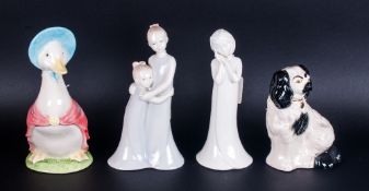 A Small Collection of Ceramic Figures ( 4 ) In Total. 1. Royal Worcester Figurine Sweet Dreams,