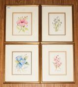 Four Framed Still Life Watercolours, All signed, mounted and framed behind Glass. Titled 'Bermuda