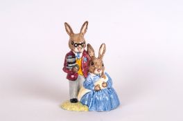 Royal Doulton Bunnykins Figure. Issued 1998. Father, Mother and Victoria Bunnykins. DB.68. 4.5