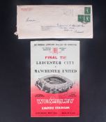 Football Interest FA Cup Final Programme & Ticket Stub Signed By Sir Matt Busby on the cover &