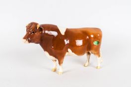 Beswick Animal Figure ' Guernsey Bull ' - Gloss. Sagrina's Sir Richmond 14th. Model Num.1451.