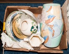 Collection of Various Pottery Items including vases, plates and jugs,