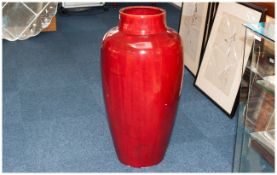 Minton Large Flambe Glazed Floor Standing Vase Impressed Marks To Base Mintons 215 & Date Mark For