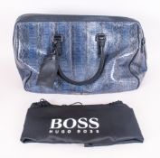 WITHDRAWNHugo Boss Designer Genuine Snake Skin Travel Bag with original protective cover. As new