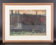 John Mackie 1953 - Early Throughfayre In Glasgow Scotland. Pastel, Signed and Dated 1982. Mounted