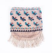 Seed Beaded 'Dolly Bag' Butterlfy design with looped fringe