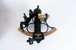 Hezzanith Heath Navigational Ltd. Endless Tanget Screw Sextant In Oak Case Early 20th Century, 5.5''