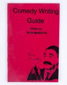 Comedy Writing Guide, Written by Rich. Marotta. Red Printed Programme, with Signature.