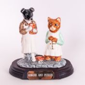 Beswick Ware Ltd and Numbered Edition Tableau / Group Figure ' Ginger and Pickles ' Raised on a