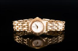 Marco Valentino Gold Plated - Quartz Ladies Wrist Watch with Integral Panther Bracelet.