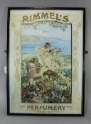 1930's Framed Coloured Print ' Rimmel's Perfumery ' London Paris. Mounted and Behind Glass.
