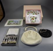 Small Collection of Items comprising boxed set of placemats,