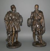 Jean Jacques Feuchere 1807-1852 - A Fine Pair of Early and Impressive 19th Century Bronze Figures