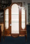 French Style Mahogany Vitrine/Cabinet Ormolu Mounted, Glass Sides And Front With Single Door,