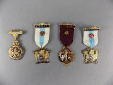 Masonic Stewards Enamel Jewells (4) in total. Various lodges.