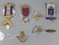 Masonic Silver and Enamel Jewells (7) in total. All fully hallmarked for silver.