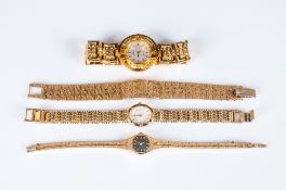 4 Fashion Watches To Include 2 Sekonda, Accurist And One Other, All With Gilt Metal Bracelets