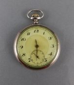 A Vintage - Swedish Silver Open Faced Keyless Pocket Watch. Marked 800 Silver.