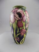 Moorcroft Modern Trial Tribute Vase ' Anemone ' Design. Date 9.12.02.