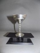 Antique Swedish Silver Twist Stemmed Bowl on Circular Base. Full Swedish Silver Hallmarks.