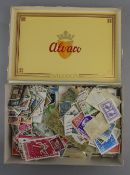 Cigar Box Full of Stamps From Around The World,