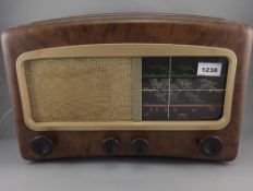 Early/Mid 20thC Radio, Walnut Effect Bakelite Case Marked For Cossor Melody Maker Model 501AC,