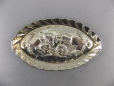 Victorian Oval Shaped Silver Pin Dish,