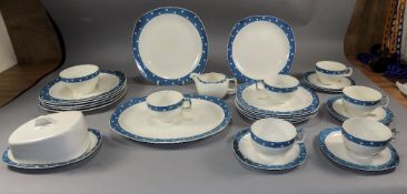 Midwinter Turquoise Domino 29 Piece Dinner Service.