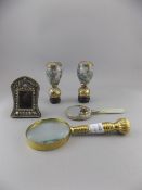 Box Containing A Small quantity Of Collectables Comprising Magnifying Glass,
