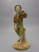 Royal Worcester Hand Painted Figure ' Woodcutter ' Date 1894. Model Num 1774. Reg Num 242281.