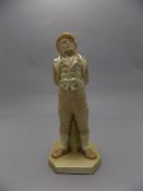 Royal Worcester 19th Century Charles Dickens Character Figure. Date 1890. Stands 6.75 Inches High.