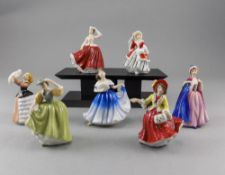 A Good Collection of Vintage Royal Doulton Miniature Figures ( 7 ) In Total. 1/ Bess M210.