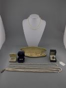 A Selection Of Pearl Jewellery To Include 5 Necklaces And 2 Pairs Of Earrings
