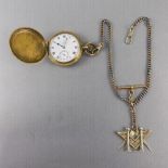 Thomas Russel & Son of Liverpool Gold Plated - Full Hunter Antique Pocket Watch.