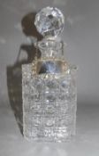 A Vintage Fine Quality and Heavy Deep Cut Crystal Decanter with Star Base,