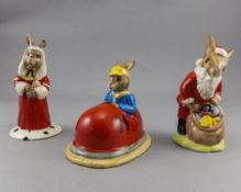 Royal Doulton Bunnykins Figures ( 3 ) In Total. 1/ Judge Exclusively for Collectors Club 1998.