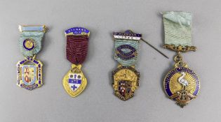 Masonic Stewards Enamel Jewells (4) in total. Various lodges.