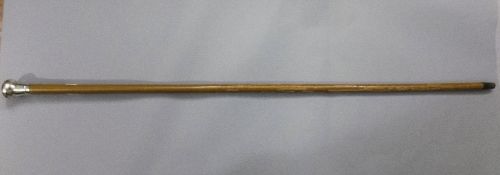George V - Gentleman's Silver Topped Walking Cane. Hallmark London 1919. 36.5 Inches In Length.