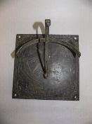 Bronze Sundial, Engraved To Top And Dated 1672,