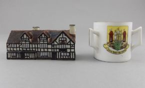 W. H. Goss - Antique Miniature Model of Shakespeare's House. Made Between 1884 - 1914.